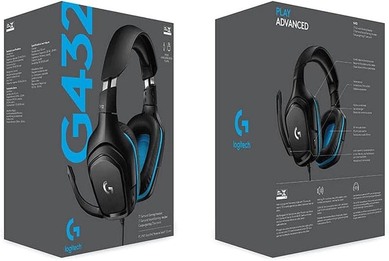 Logitech G G432 Wired Virtual 7.1-Channel Gaming Headset (981-000770)