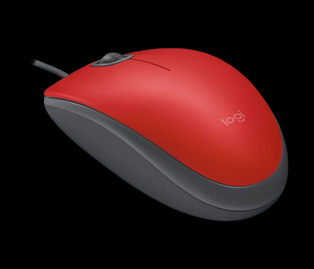 Logitech USB Silent Mouse M110 Red(910-006759)